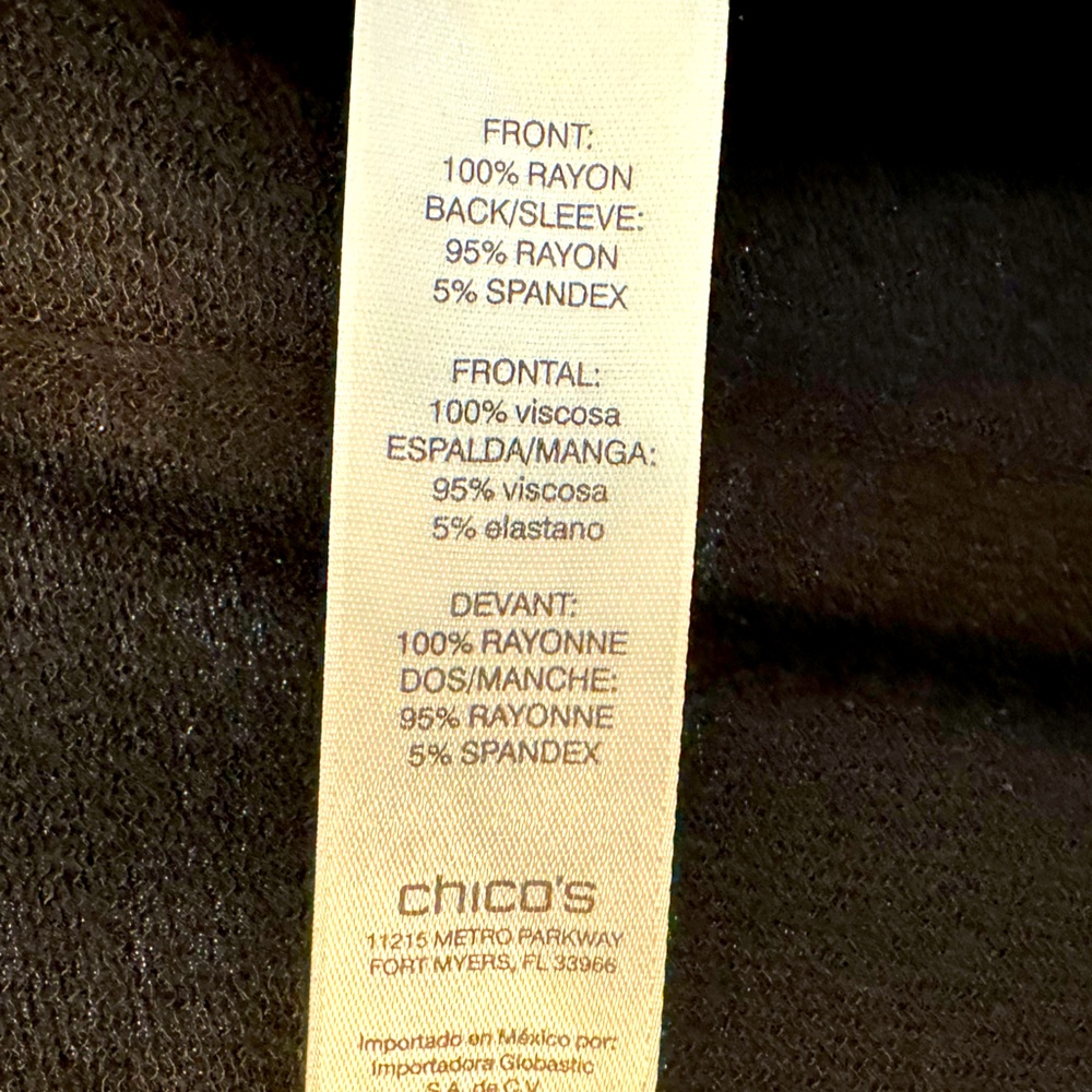 Black and creame zenergy Chicos, thin jacket.‎ - Picture 2 of 3